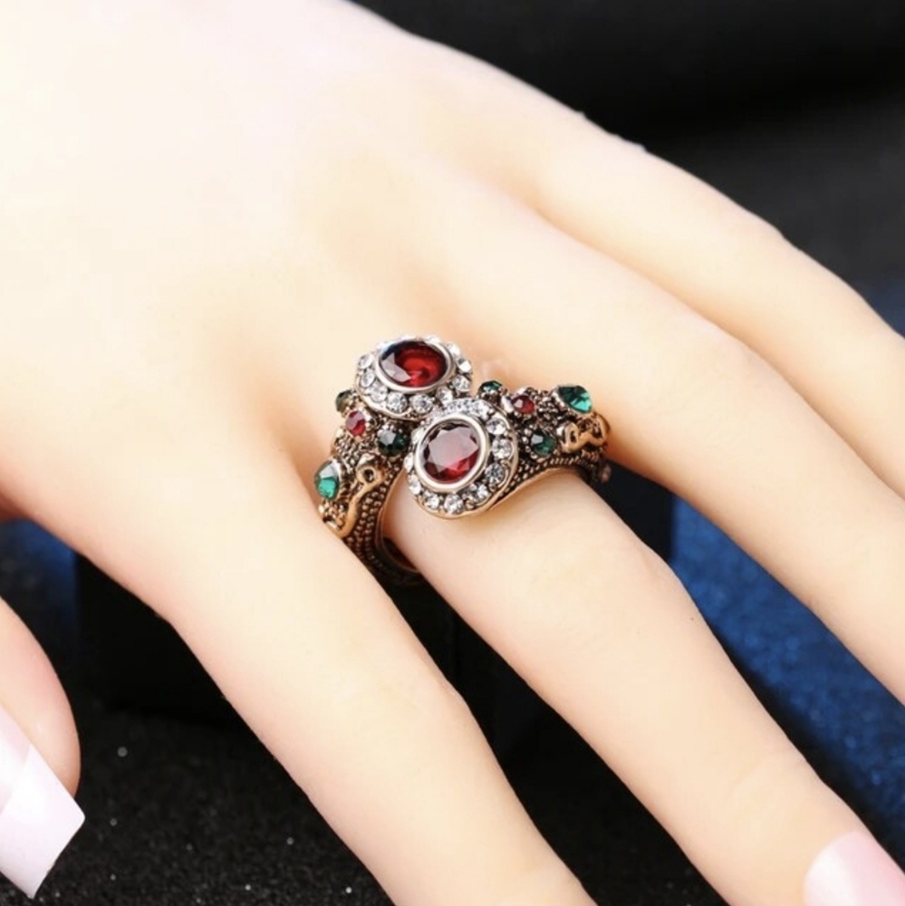 Turkish Vintage Style Exaggerated Ring for Women,Ottoman,ByzantianWeddingGift - Picture 4 of 9